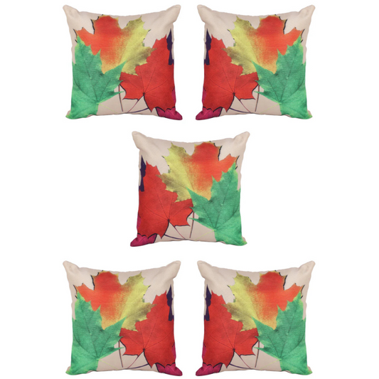 Leaves Print Cushion Covers (Set of 5)