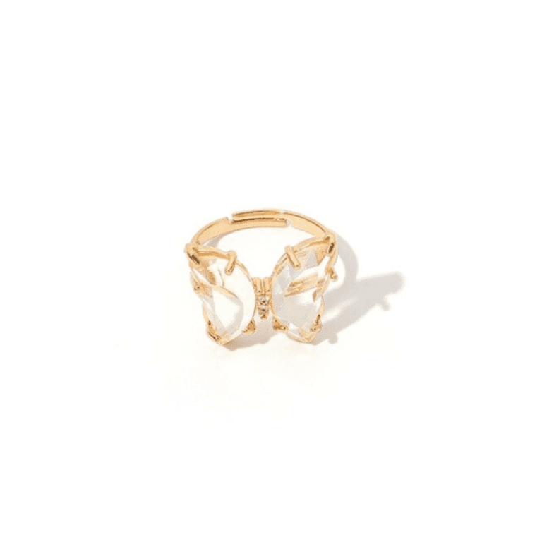Crystal Butterfly Ring