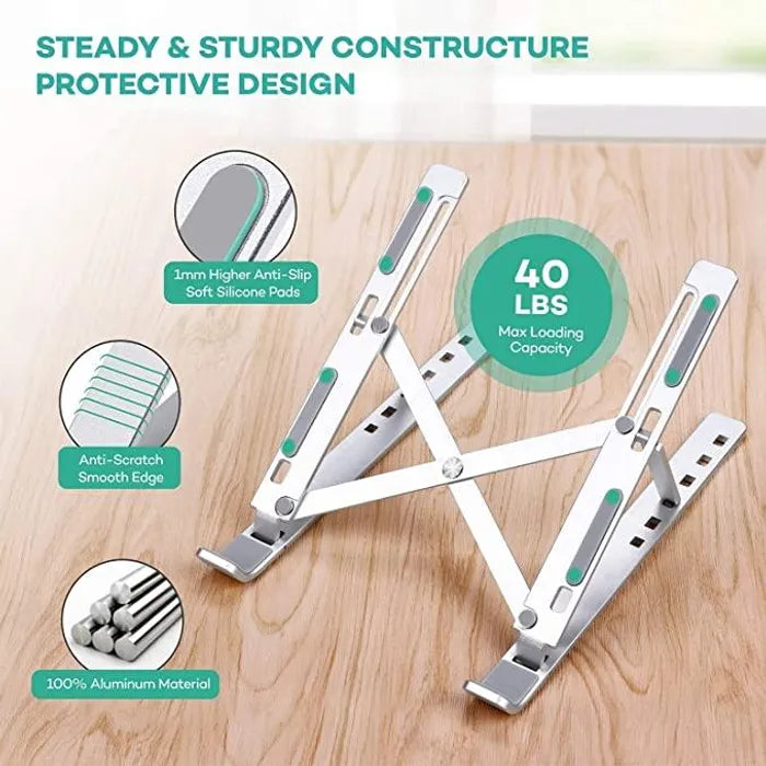 Aluminum Adjustable Foldable Laptop Stand