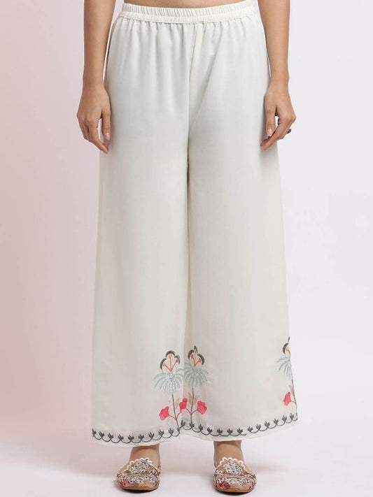 White Embroidered Kurta Set With Dupatta