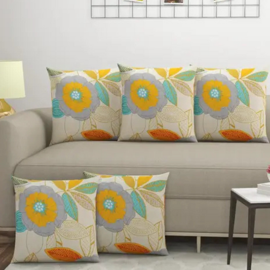 Attractive Printed Cotton Cushion Covers (Set of 5)
