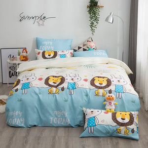 Lion Print Cotton Bedsheet