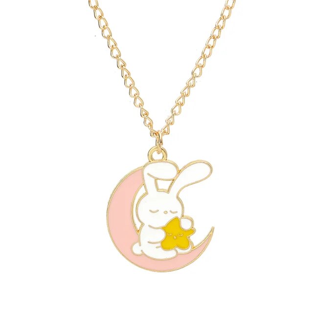 Bunny Pendant Necklace (Pack of 2)
