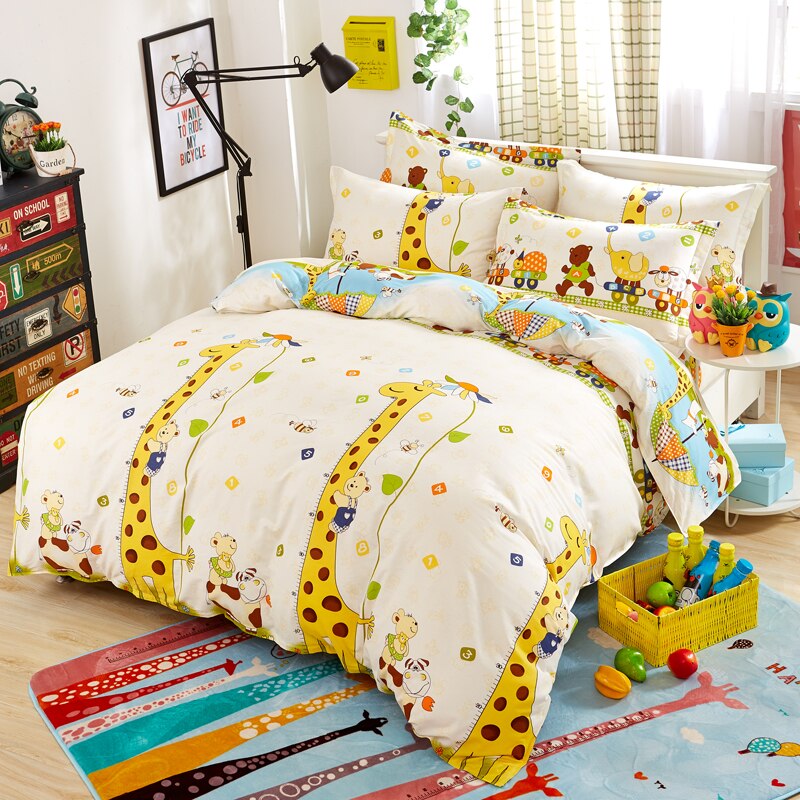 Giraffe Print Cotton Bedsheet