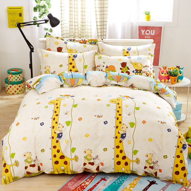 Giraffe Print Cotton Bedsheet