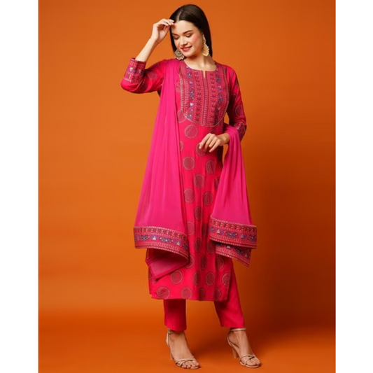 Hand Block Sanganeri Printed Kurta Set