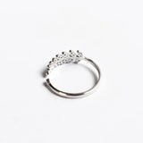 Leaf Shape Zircon Studded Free size Ring