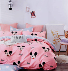 Mickey Mouse Print Double Bedsheet