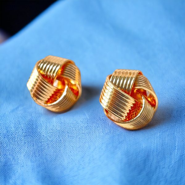 Geometric Knot Stud Earrings