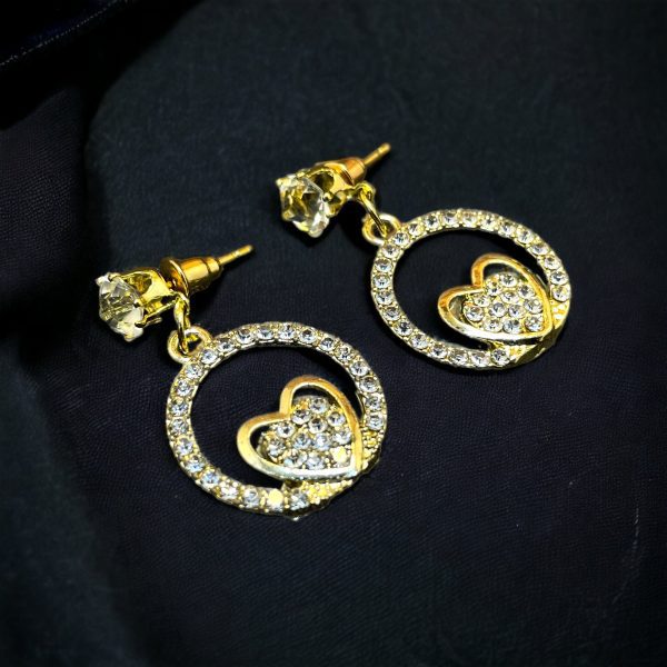 Vintage Heart Drop Earrings