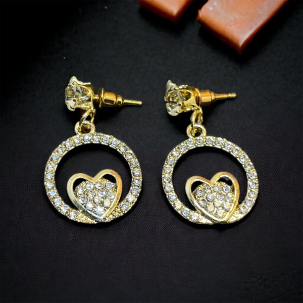 Vintage Heart Drop Earrings