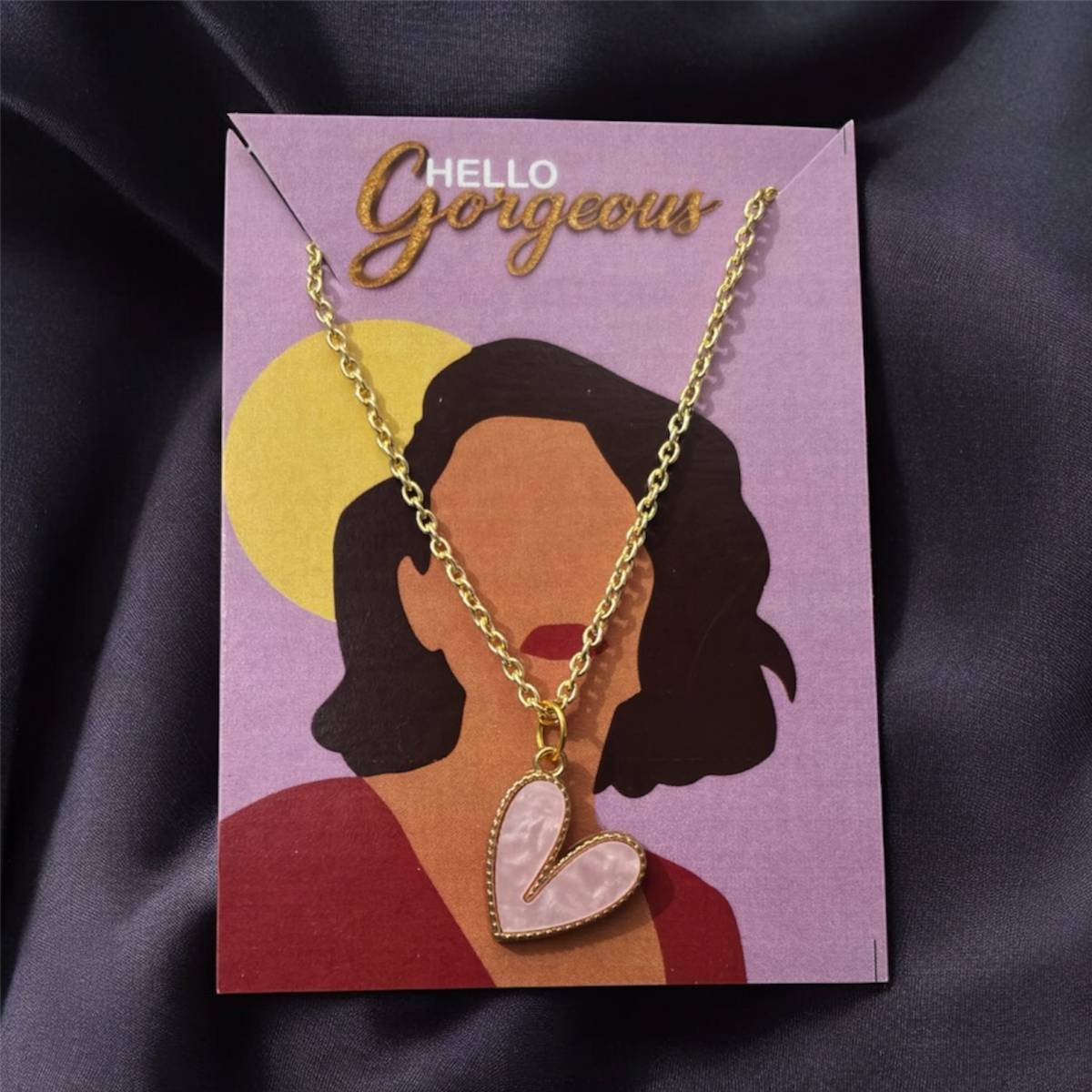 Pink Pop Heart Necklace