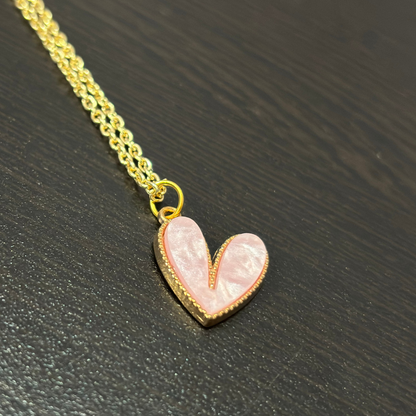 Pink Pop Heart Necklace