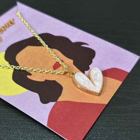 Pink Pop Heart Necklace