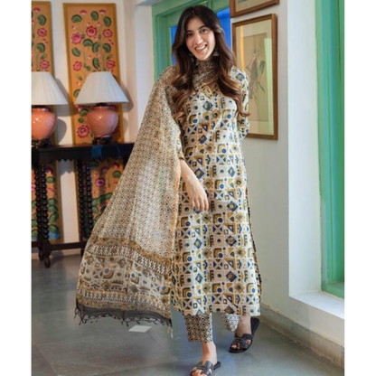 Shadow Mystic Black Cotton Suit Set