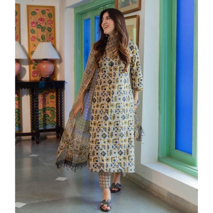 Shadow Mystic Black Cotton Suit Set