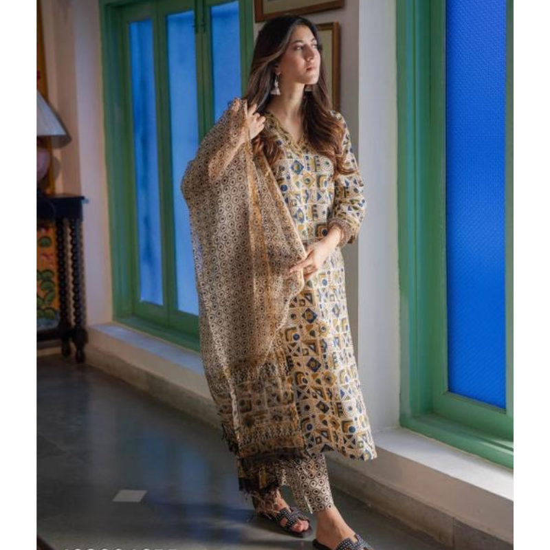 Shadow Mystic Black Cotton Suit Set