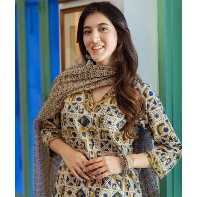 Shadow Mystic Black Cotton Suit Set