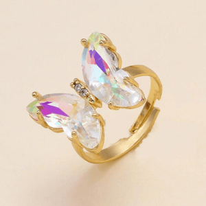 Crystal Butterfly Ring