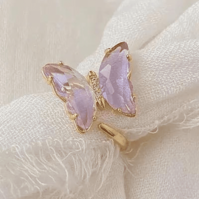 Crystal Butterfly Ring