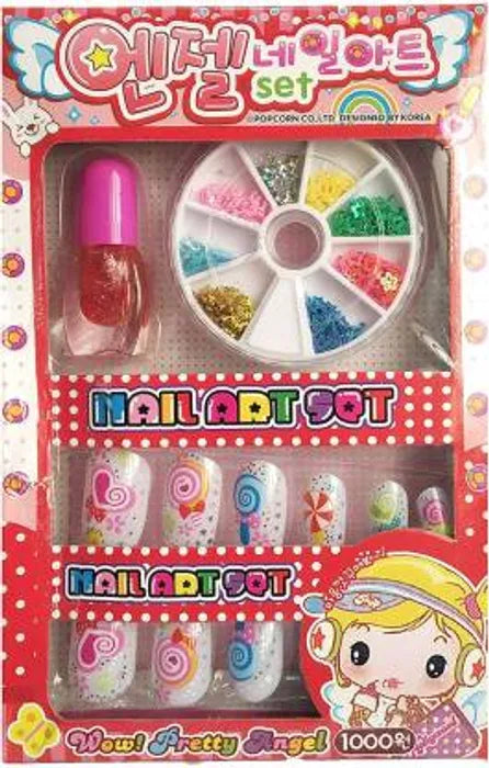 Designer Nail-Art Set for Girls - with Artificial Nails