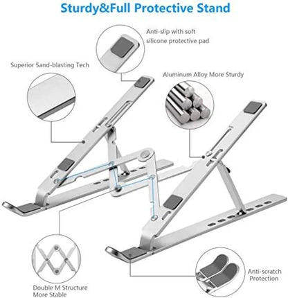 Aluminum Adjustable Foldable Laptop Stand