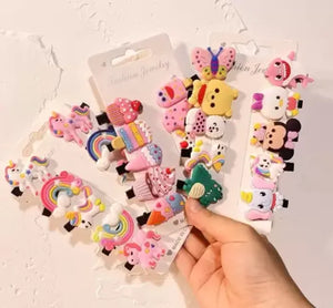 Mermaid Unicorn Multicolor Hair Clips (Pack of 10)