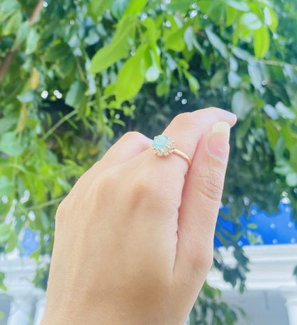 Green Round Ring